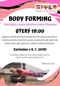 Nová lekce Body Forming od 9. 7. 2019